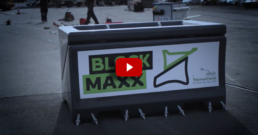 BLOCKMAXX, die Mobile Fahrzeugsperre. YouTube Video